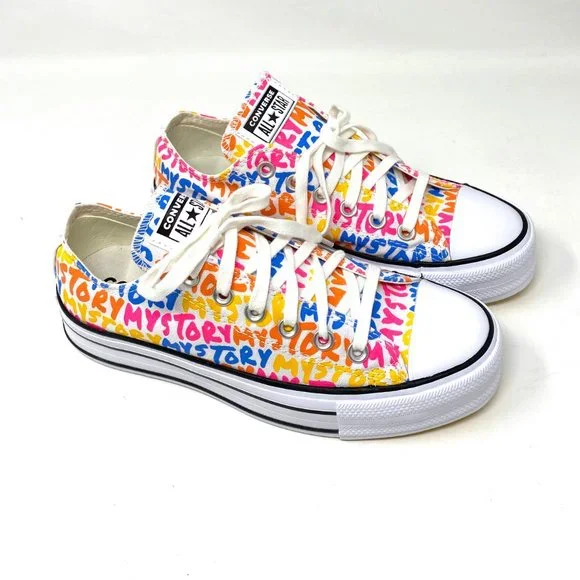 Converse Women's Size 7 570322C CTAS Double Stack LIFT OX Platform Print Sneaker - Picture 2 of 10